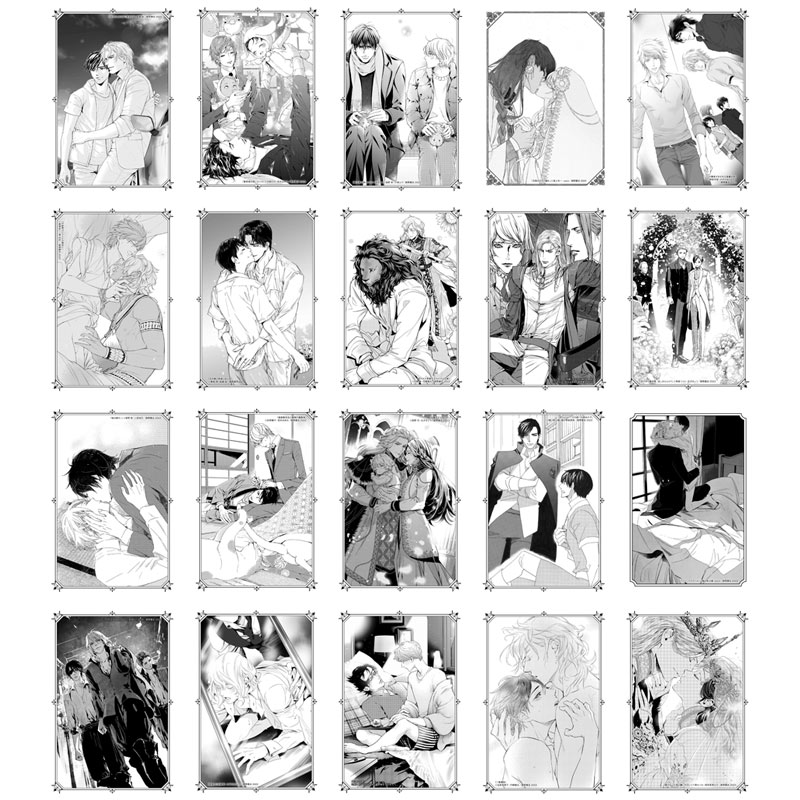 キャラ文庫創刊25周年記念展　モノクロクリアカード（全20種）